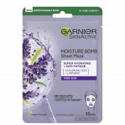 Mascarilla facial de tela hidratante Moisture Bomb Lavender de Garnier