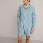 Pijama corto estampado rayas, manga larga