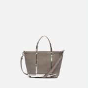 Bolso tote XS de lino y lentejuelas