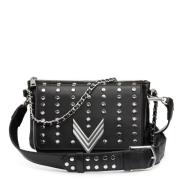 Bolso bandolera de piel con tachuelas LE 111 BRONX