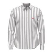 Camisa slim de popelina con logo Chesthit