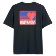 Camiseta amplia logotipo corazón a la espalda