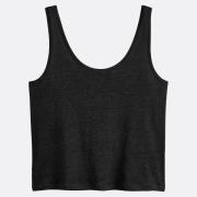 Camiseta de tirantes amplia de lino con cuello redondo